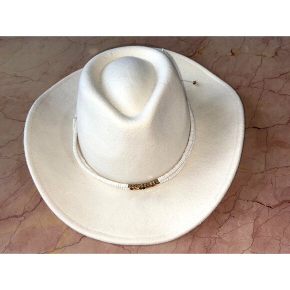 Nikki Beach Luna Hat in White One Size Womens Beach Western - Picture 4 of 11